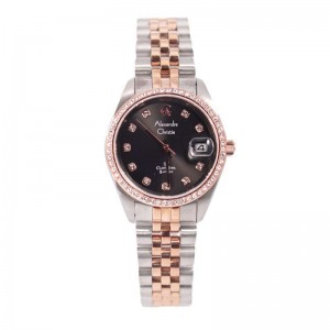 Alexandre christie AC 5012 Silver Rosegold Black Lady LDBTRBA